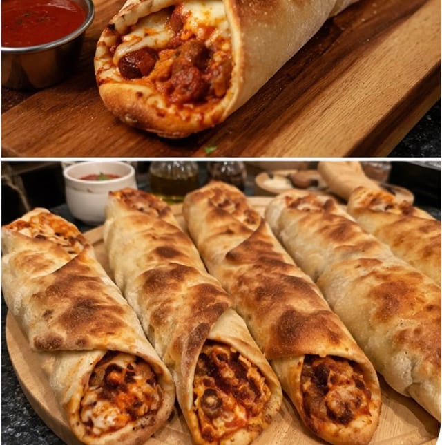 Buffalo Chicken Stromboli.