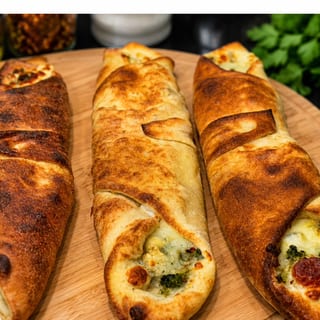 Broccoli, Garlic & Mozzarella Stromboli