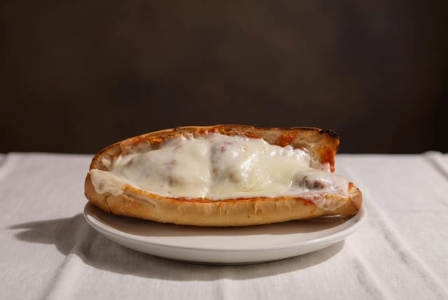 Meatball Parmigiana Sub.