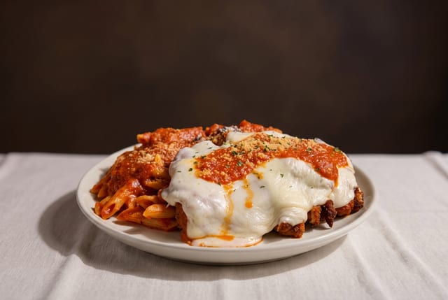 Chicken Parmigiana Pasta.