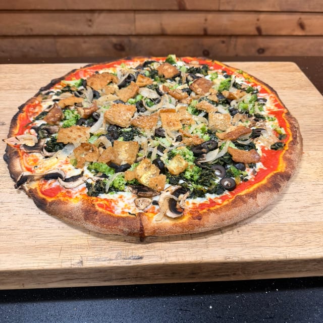 Vegetarian Supreme Pizza.