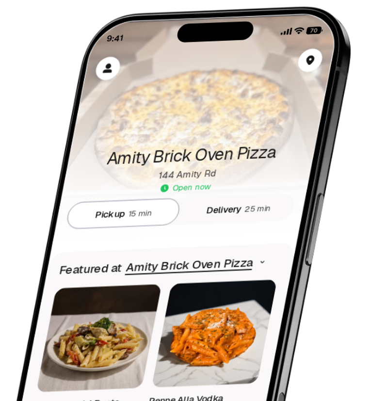 Amity Brick Oven Pizza app preview