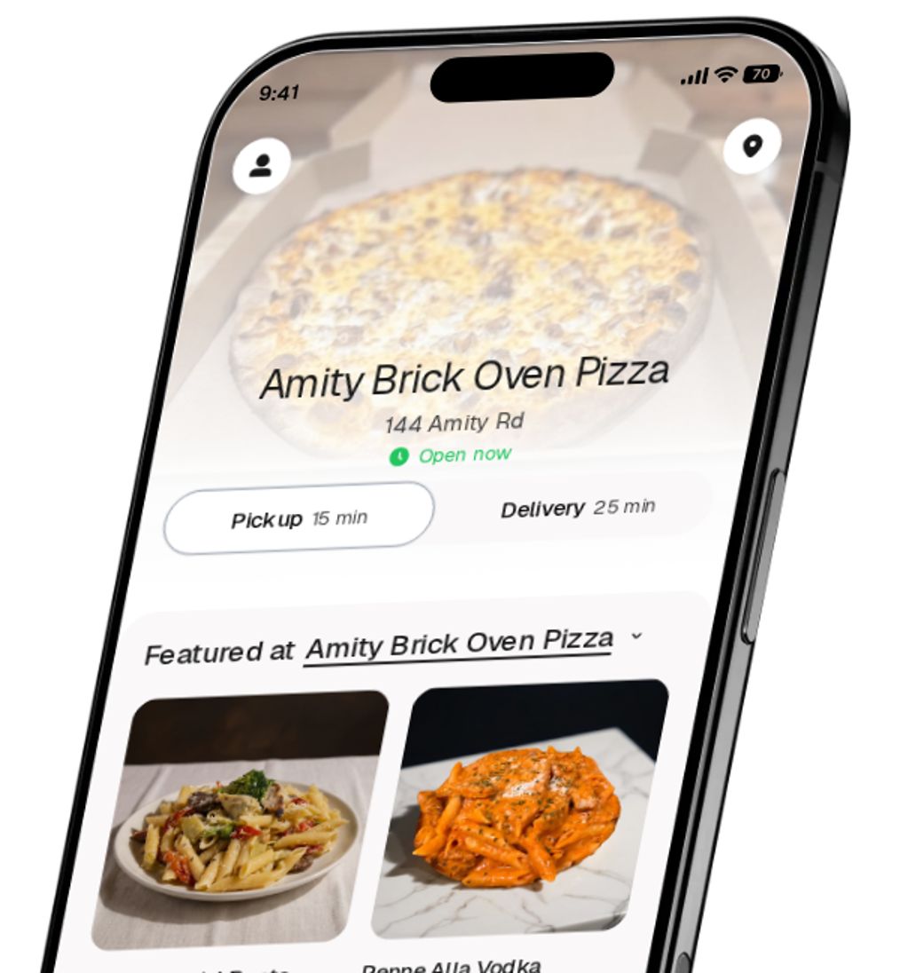 Amity Brick Oven Pizza app preview